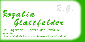 rozalia glattfelder business card